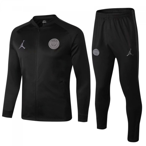 Kids PSG 18/19 Training Jacket Tracksuit Black With Pants